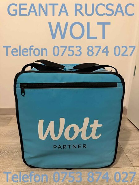 Geanta Livrari Wolt, rucsac in stare buna, folosit, util Bolt Food Glovo
