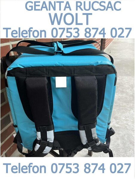 Geanta Livrari Wolt, rucsac in stare buna, folosit, util Bolt Food Glovo